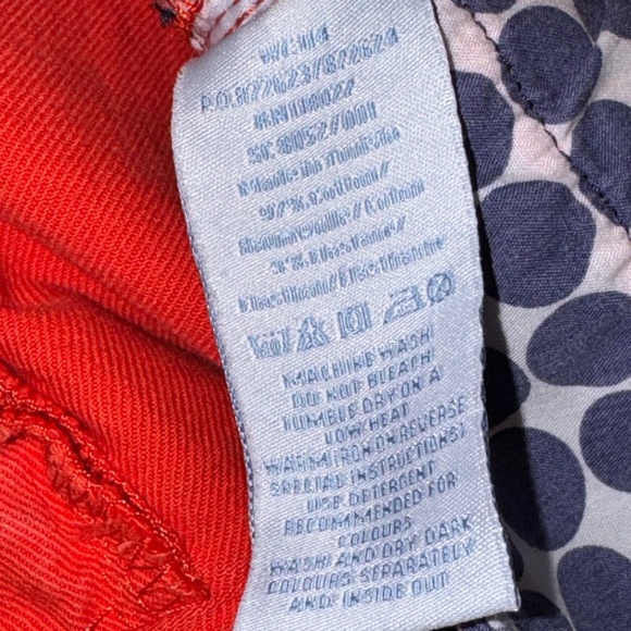 EUC Boden Red Orange Coral Straight Leg Skinny Jeans Size 12L 12 Long Tall - Picture 5 of 8